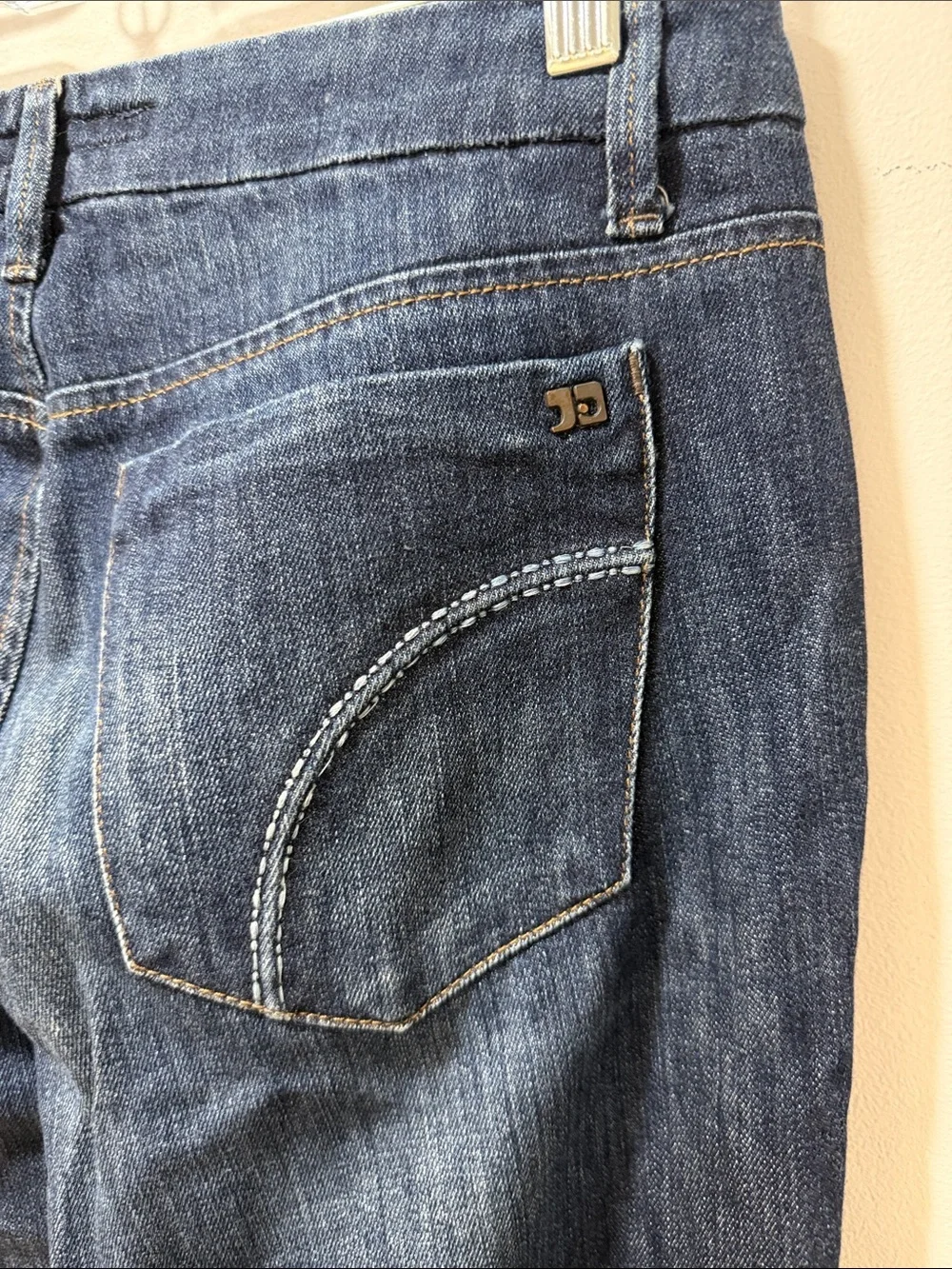 Vintage Joes HONEY FIT Dark Wash Flare Leg Jean Mid Rise Size 28 Stretch Retro